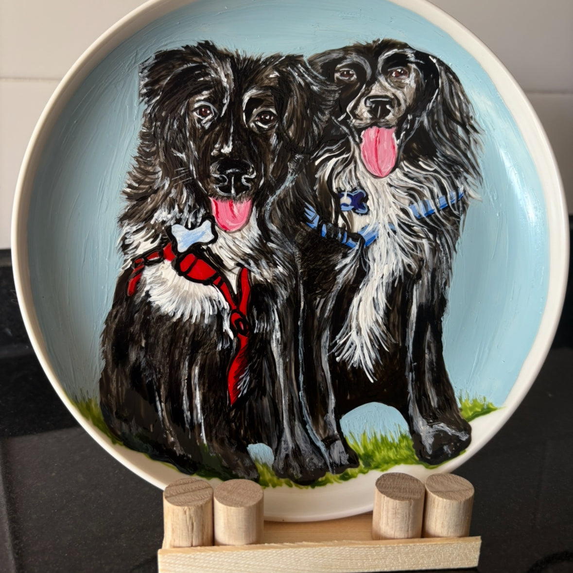 Plato de porcelana con 2 Retratos