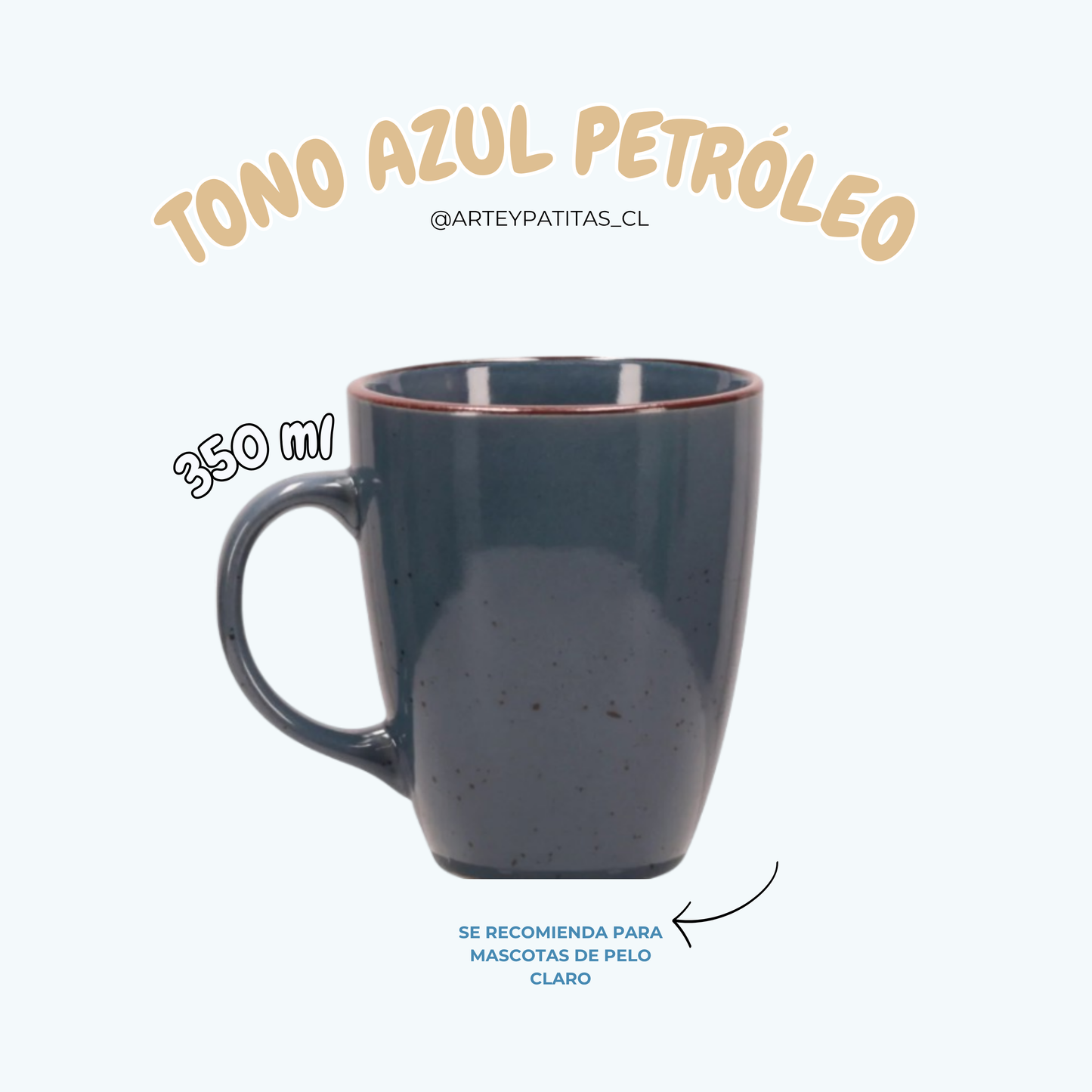 Taza única pintada a mano