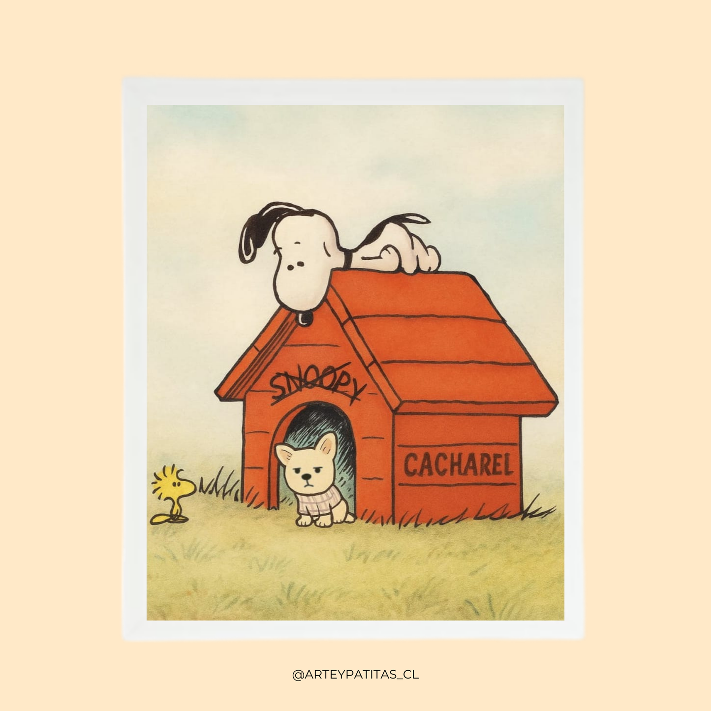 Ilustración Digital estilo Snoopy (familiar)