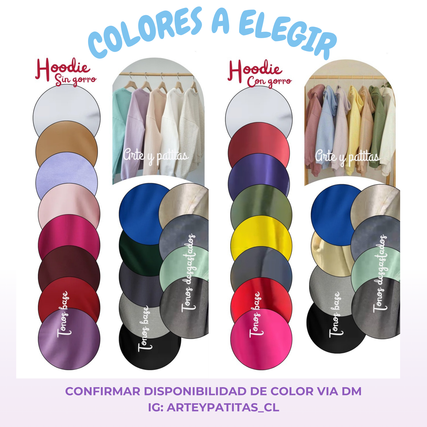 Polerones/Hoodie con estampado de 1 mascota