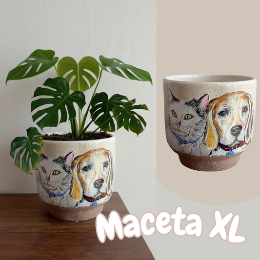 Maceta pintada tamaño XL