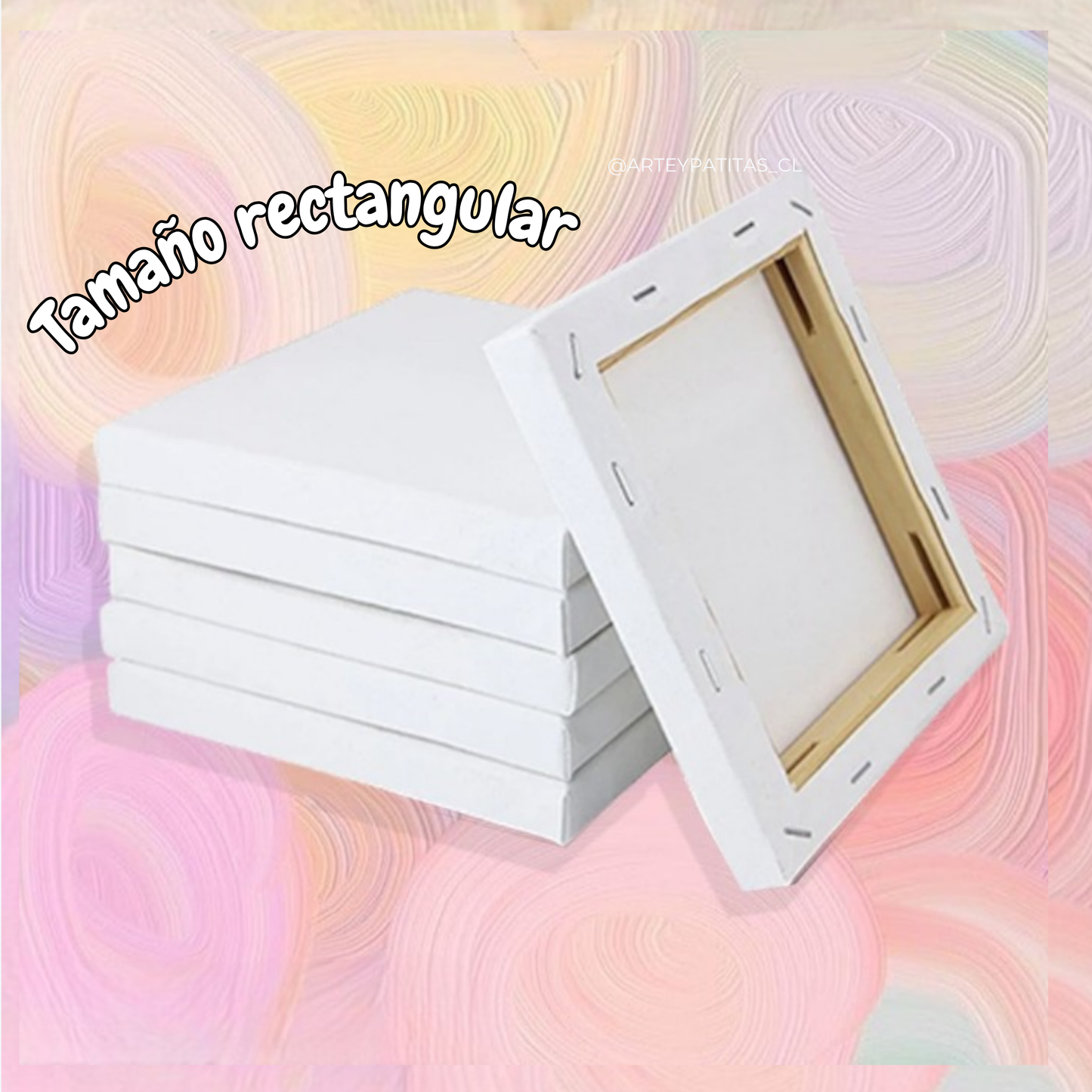 Cuadro retrato pintado + caballete