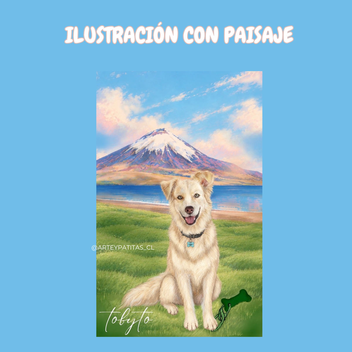 Ilustración Mascota + Paisaje