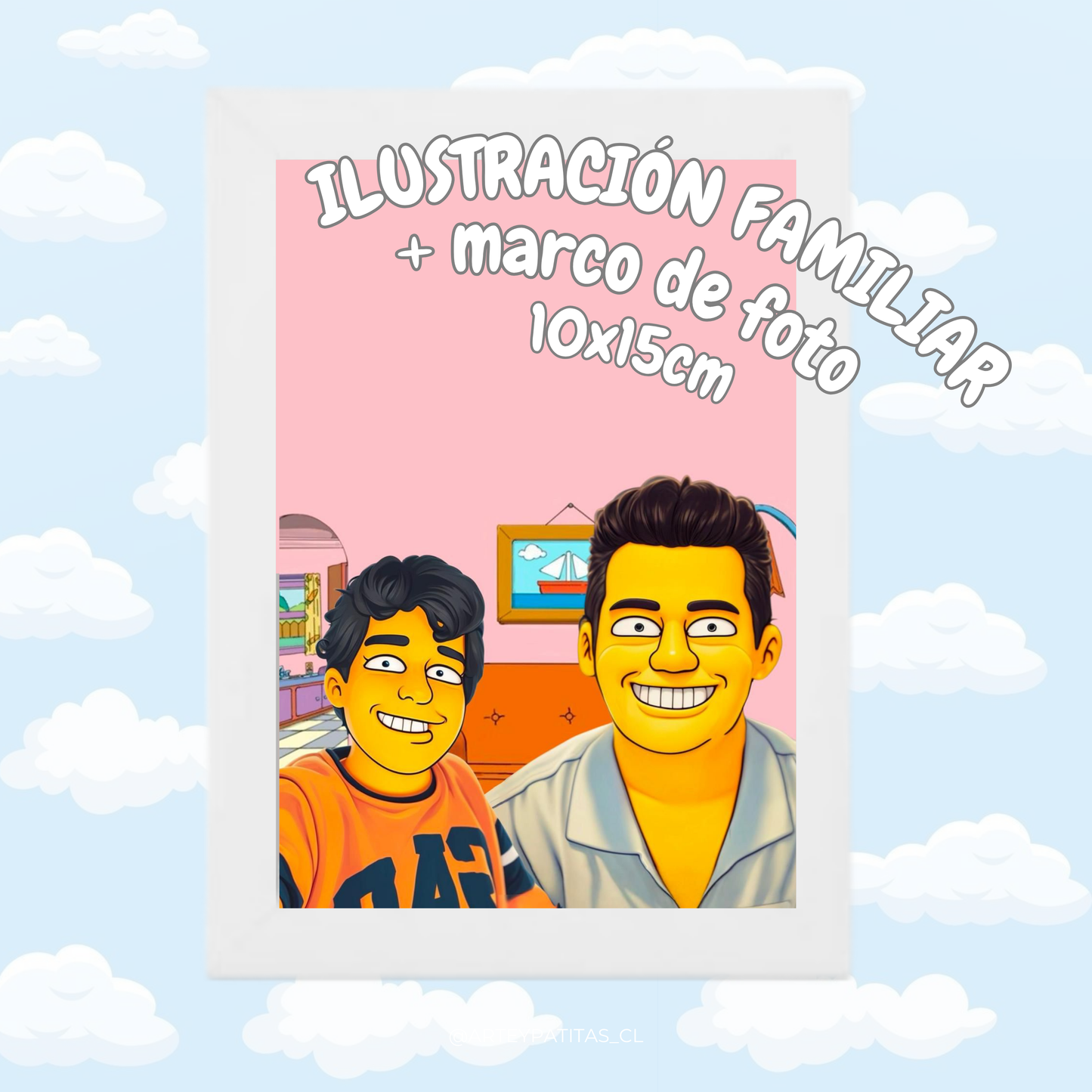 Marco de foto con ilustración inspo The Simpson