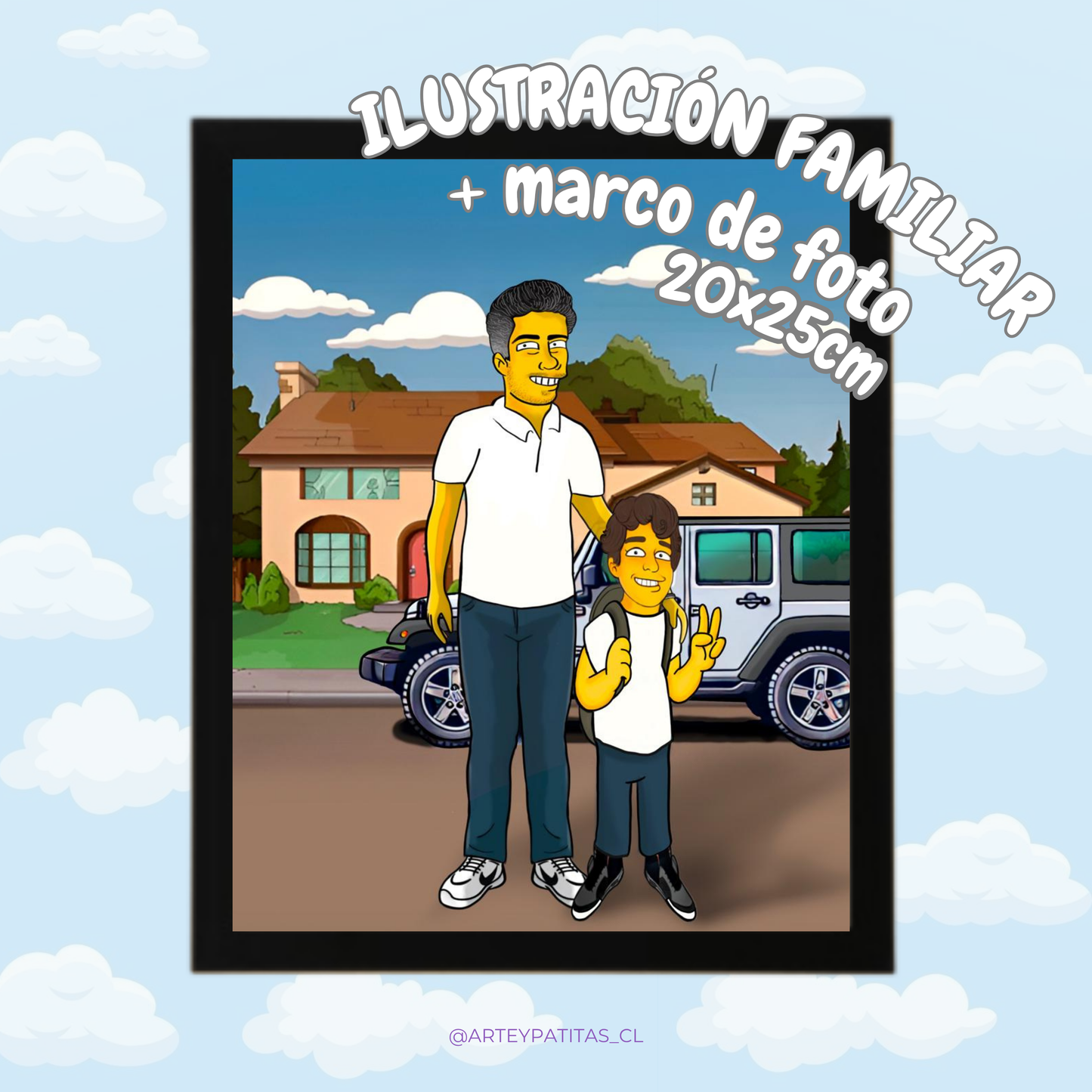 Marco de foto con ilustración inspo The Simpson