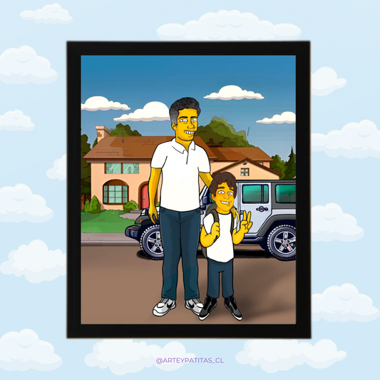 Marco de foto con ilustración inspo The Simpson