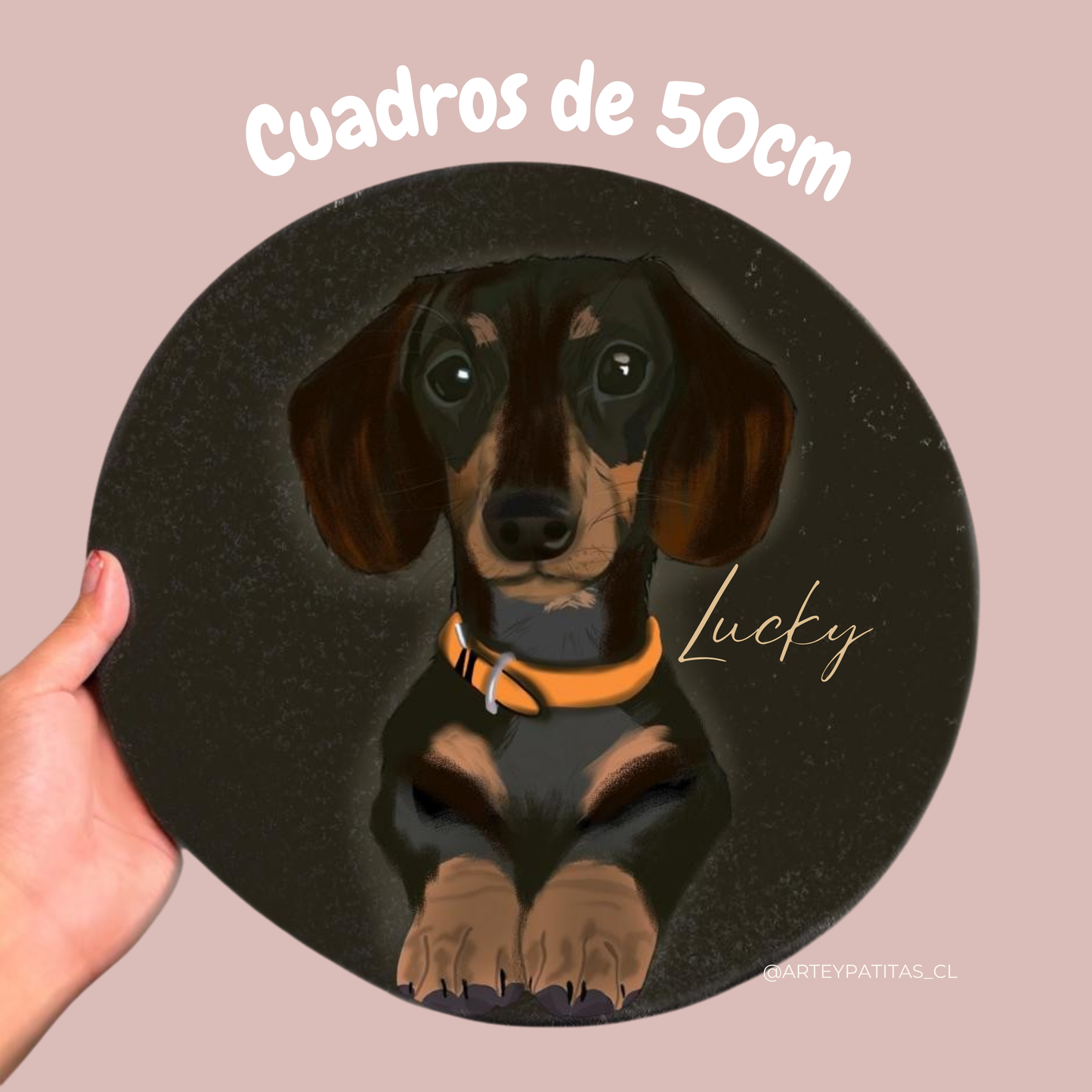 Cuadro redondo Pintado a mano