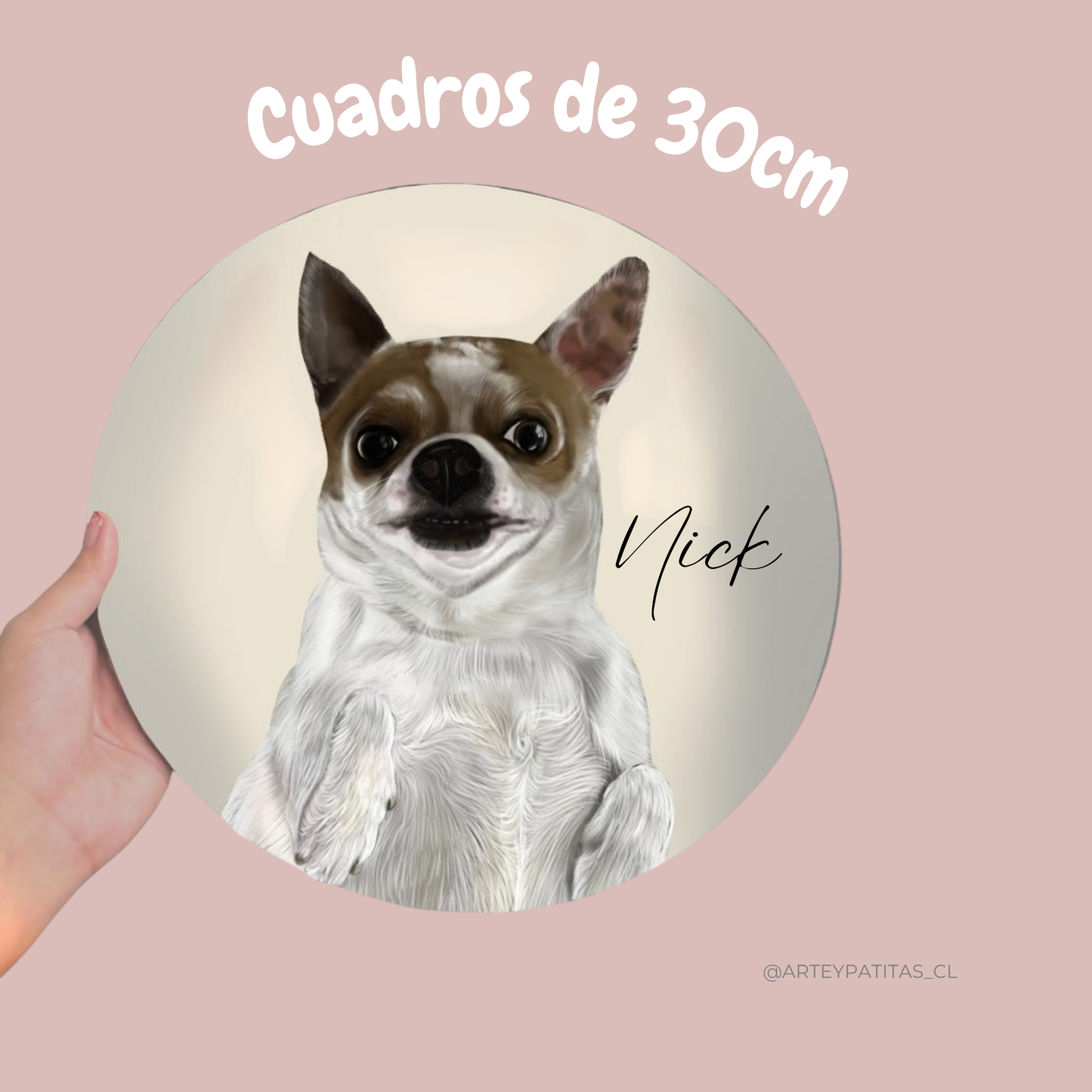 Cuadro redondo Pintado a mano