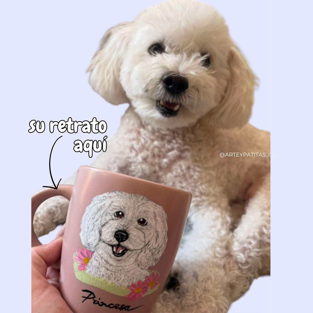 Taza con el retrato de tu mascota