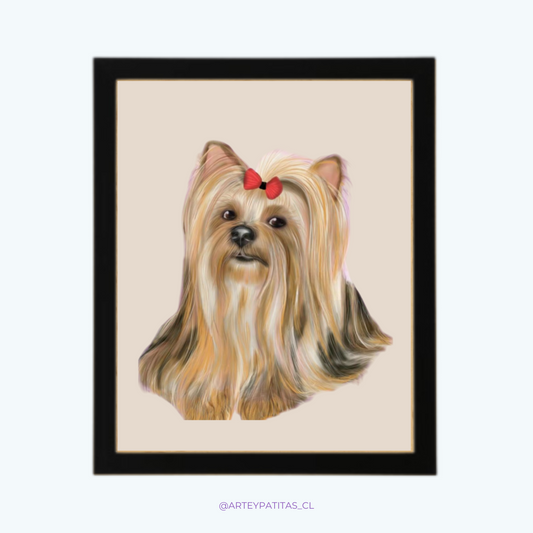 Marco con ilustración Mascota 20x25cm