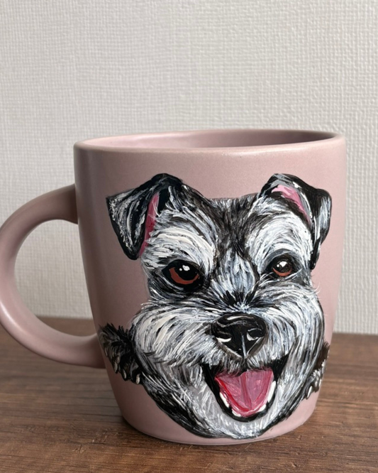 Taza única pintada a mano